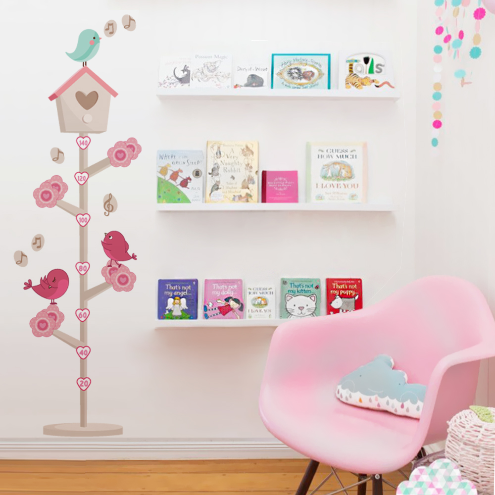 Quarto Menina com Galho e Pássaros! Decoração Parede